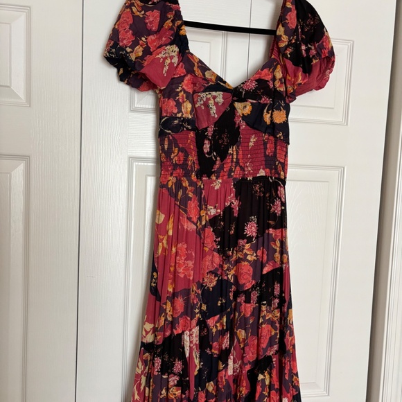 Free People Blue Sundrenched Floral Tiered Maxi Sundress - Picture 5 of 10